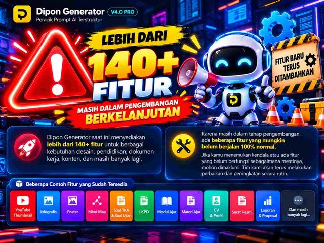 140+ Fitur Dipon Generator